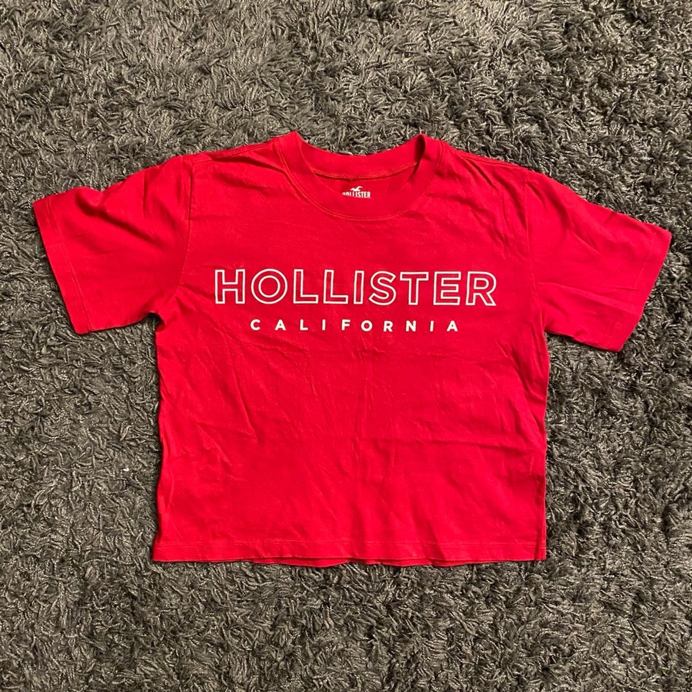 Hollister Crop T-Shirt (Red)